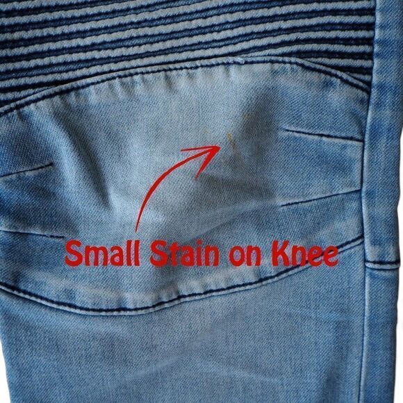 True Religion Rocco Relaxed Skinny Jeans Medium Distressed Wash Men's 34 - Picture 14 of 14